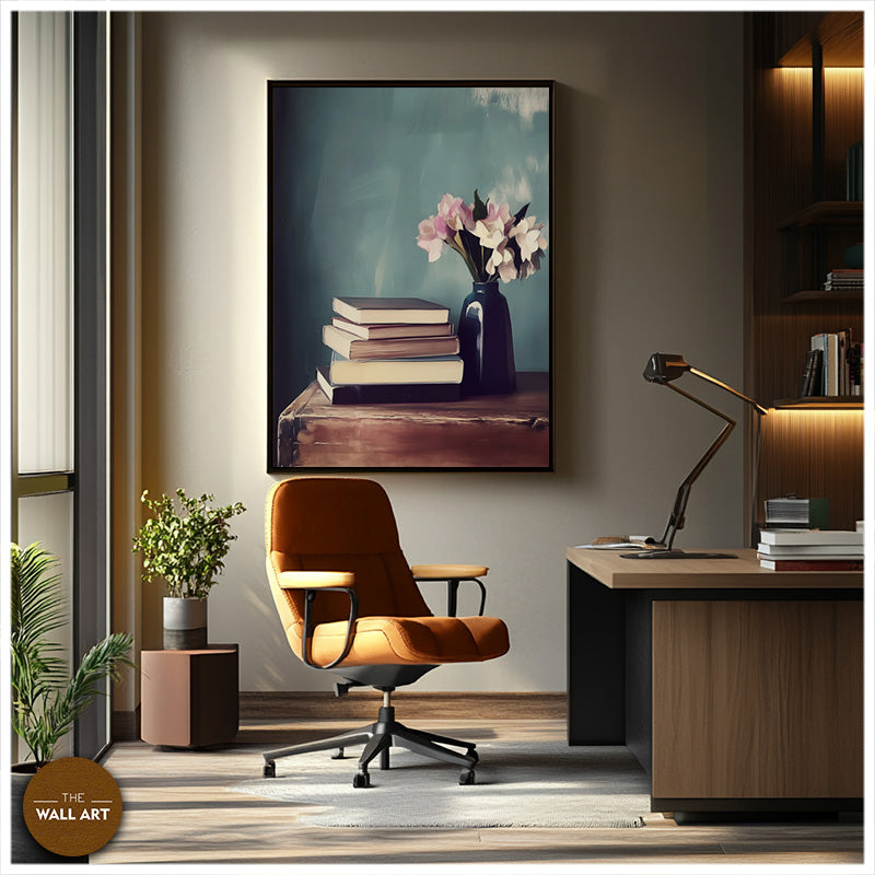 STILL LIFE OF BOOKS AND FLOWERS I
