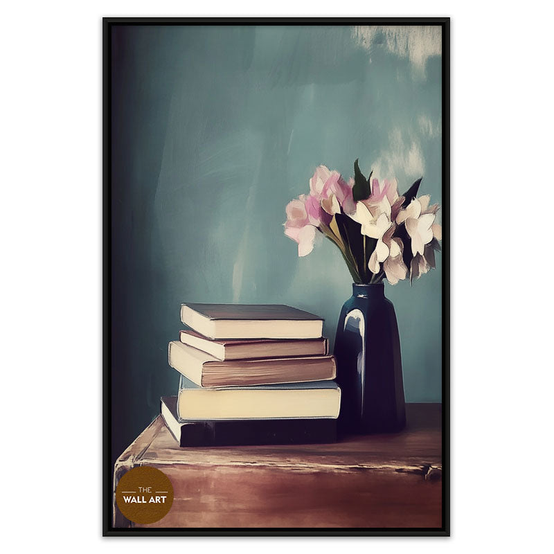 STILL LIFE OF BOOKS AND FLOWERS I