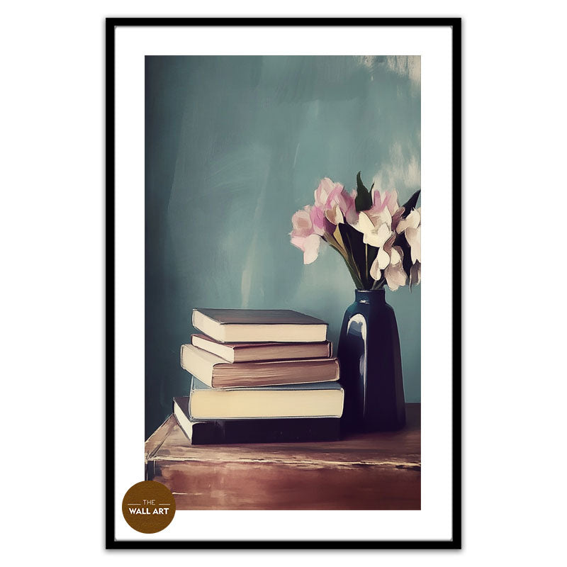 STILL LIFE OF BOOKS AND FLOWERS I