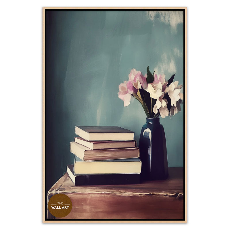 STILL LIFE OF BOOKS AND FLOWERS I