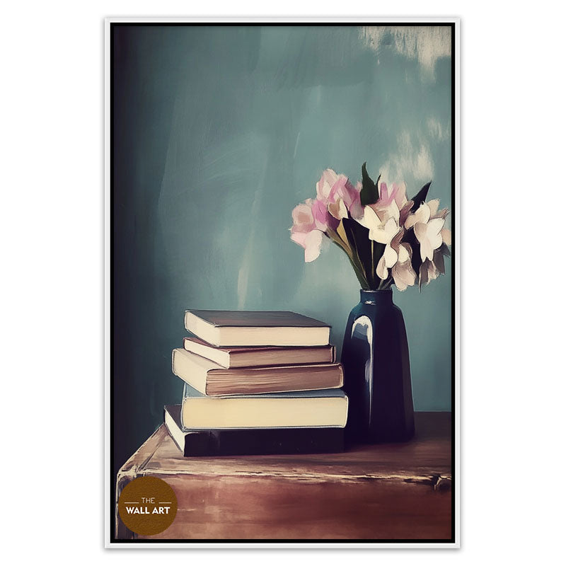 STILL LIFE OF BOOKS AND FLOWERS I