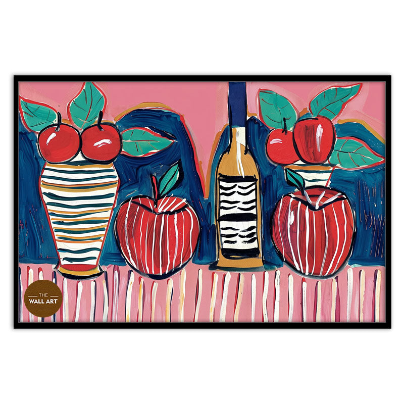 STILL LIFE OF FRUIT AND BOTTLE