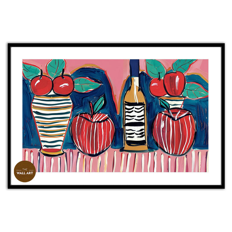 STILL LIFE OF FRUIT AND BOTTLE