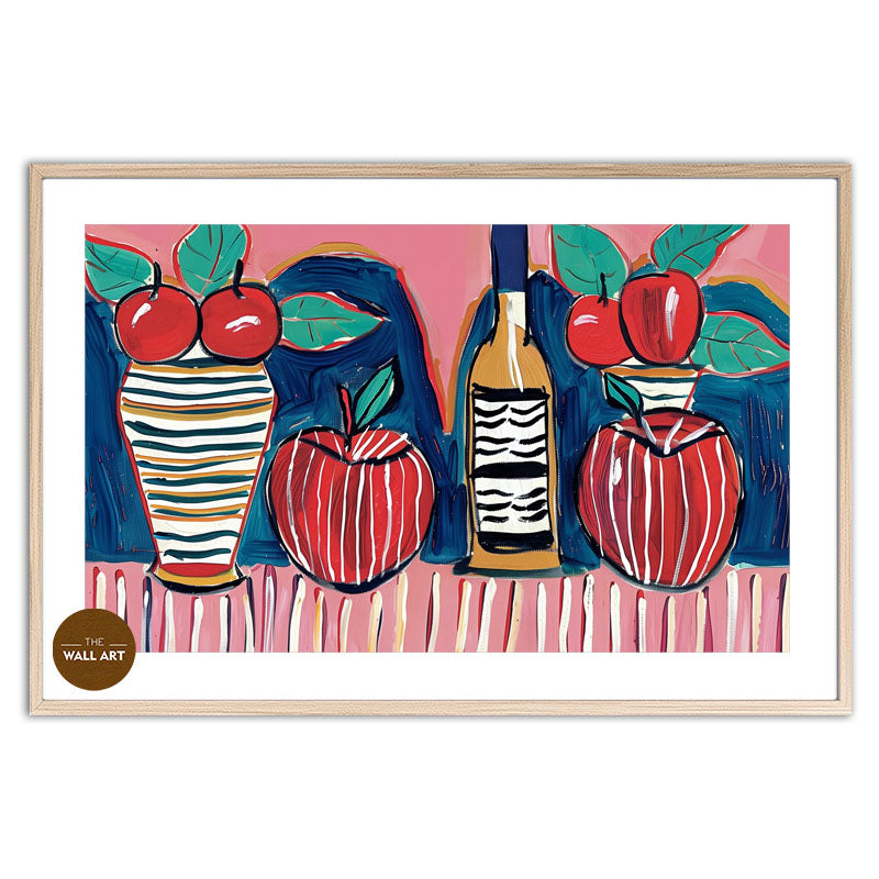 STILL LIFE OF FRUIT AND BOTTLE
