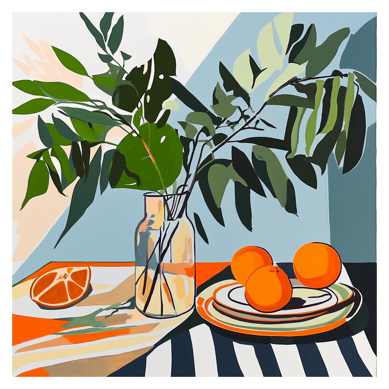 STILL LIFE OF FRUIT AND GREENER