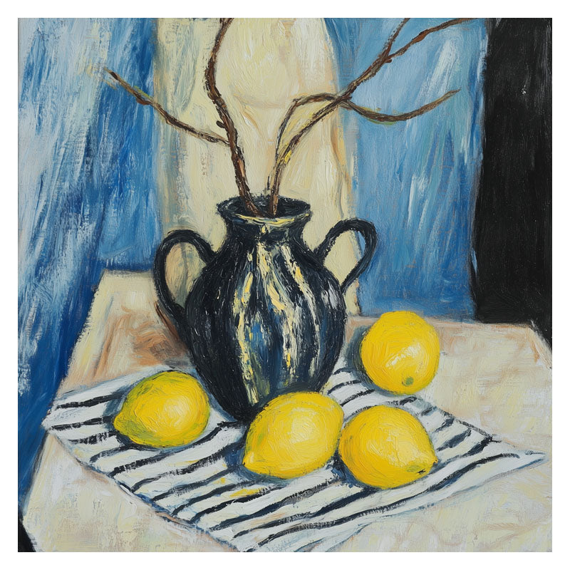 STILL LIFE OF LEMON AND VASE I