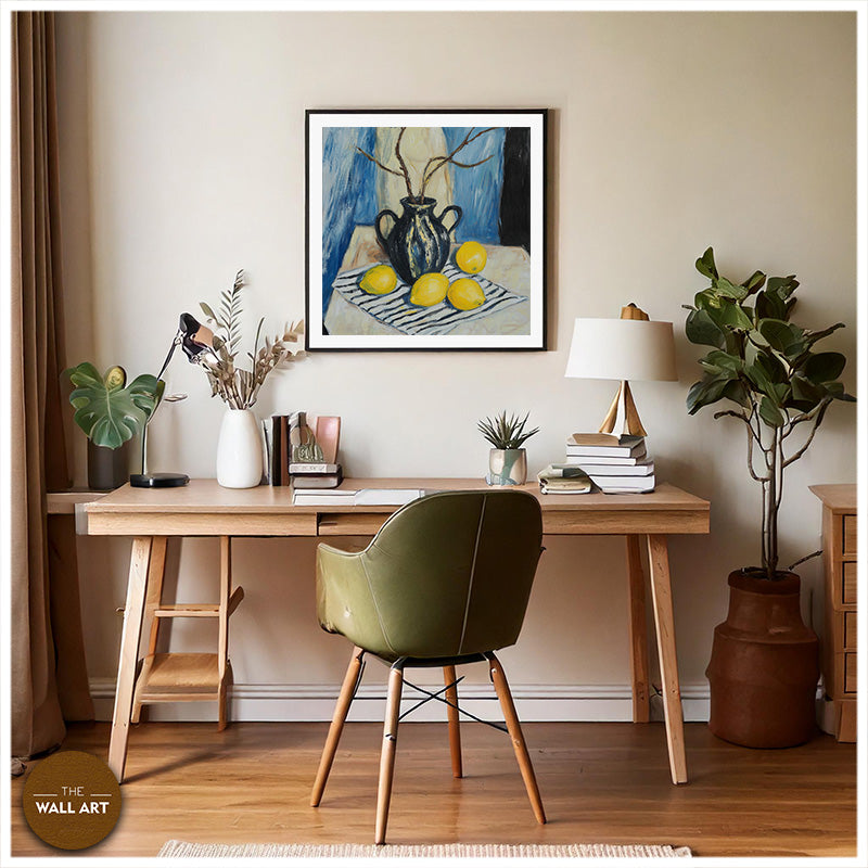 STILL LIFE OF LEMON AND VASE I