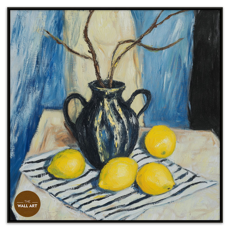 STILL LIFE OF LEMON AND VASE I