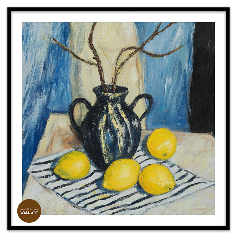 STILL LIFE OF LEMON AND VASE I