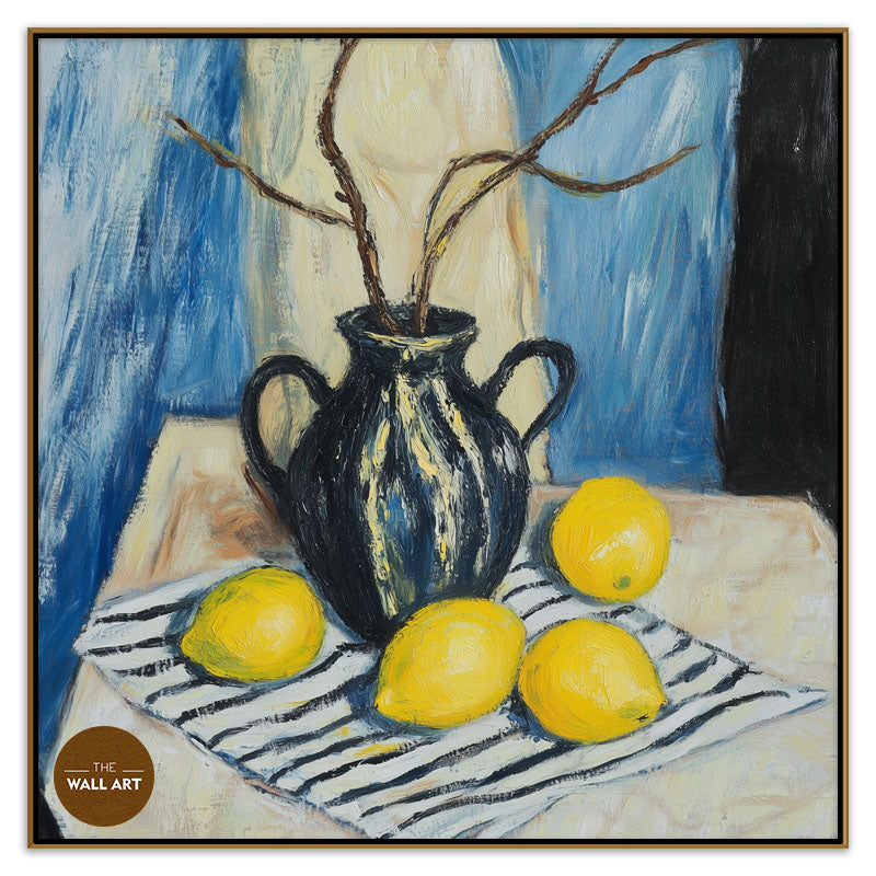 STILL LIFE OF LEMON AND VASE I