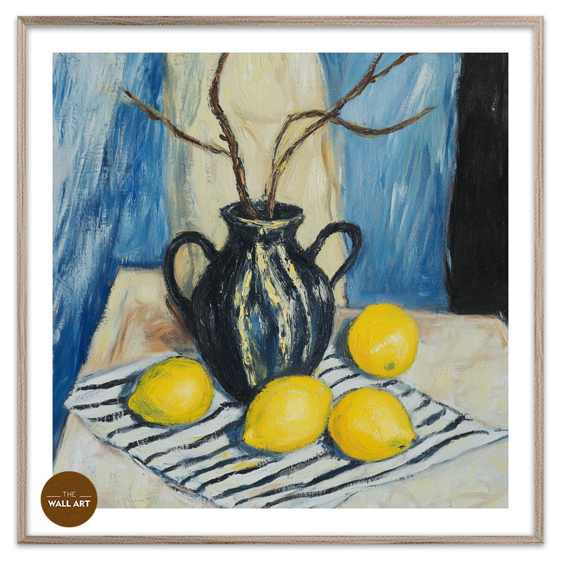 STILL LIFE OF LEMON AND VASE I