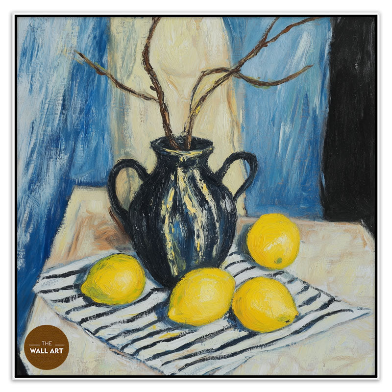 STILL LIFE OF LEMON AND VASE I