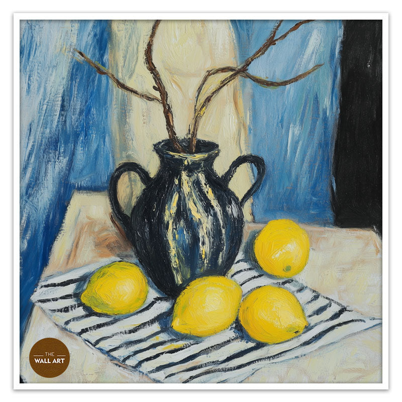 STILL LIFE OF LEMON AND VASE I