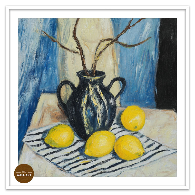 STILL LIFE OF LEMON AND VASE I