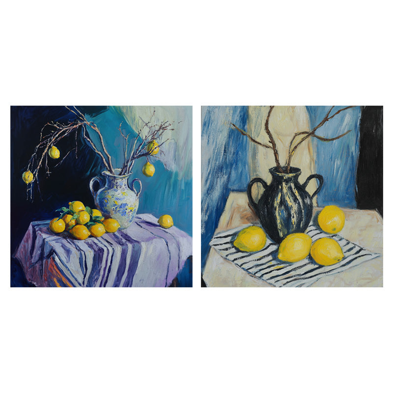 STILL LIFE OF LEMON AND VASE I_SETOF2_