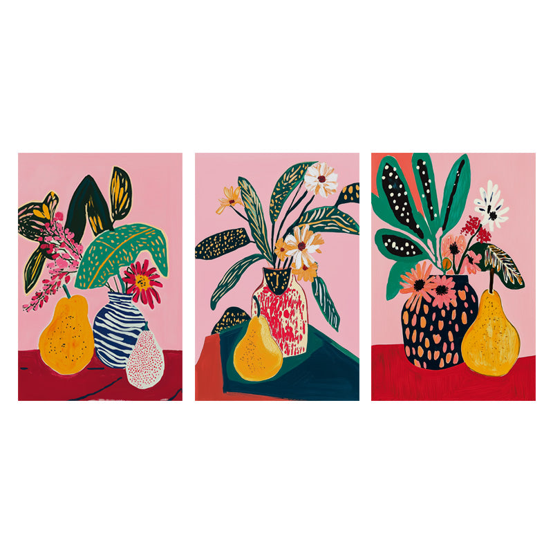 STILL LIFE OF PEAR AND VASE I_SETOF3_