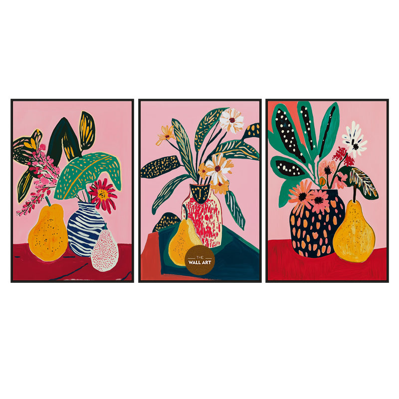STILL LIFE OF PEAR AND VASE I_SETOF3_
