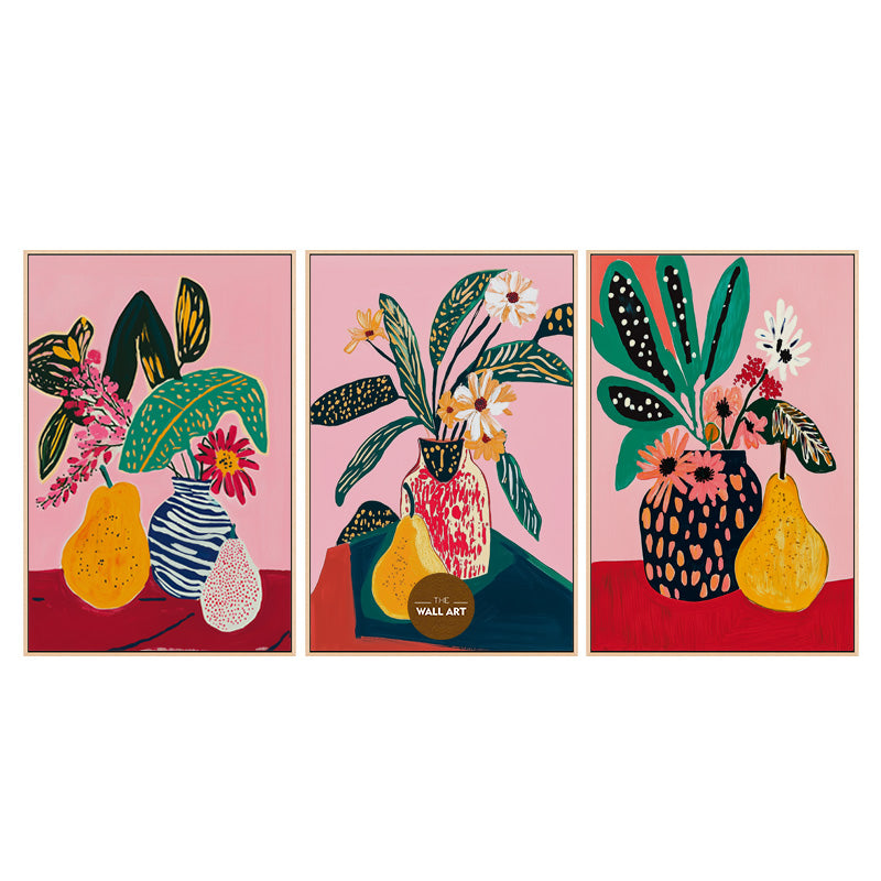 STILL LIFE OF PEAR AND VASE I_SETOF3_