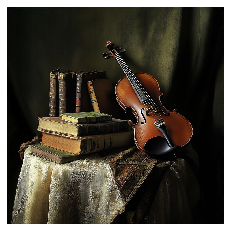 STILL LIFE OF VIOLIN AND BOOKS II