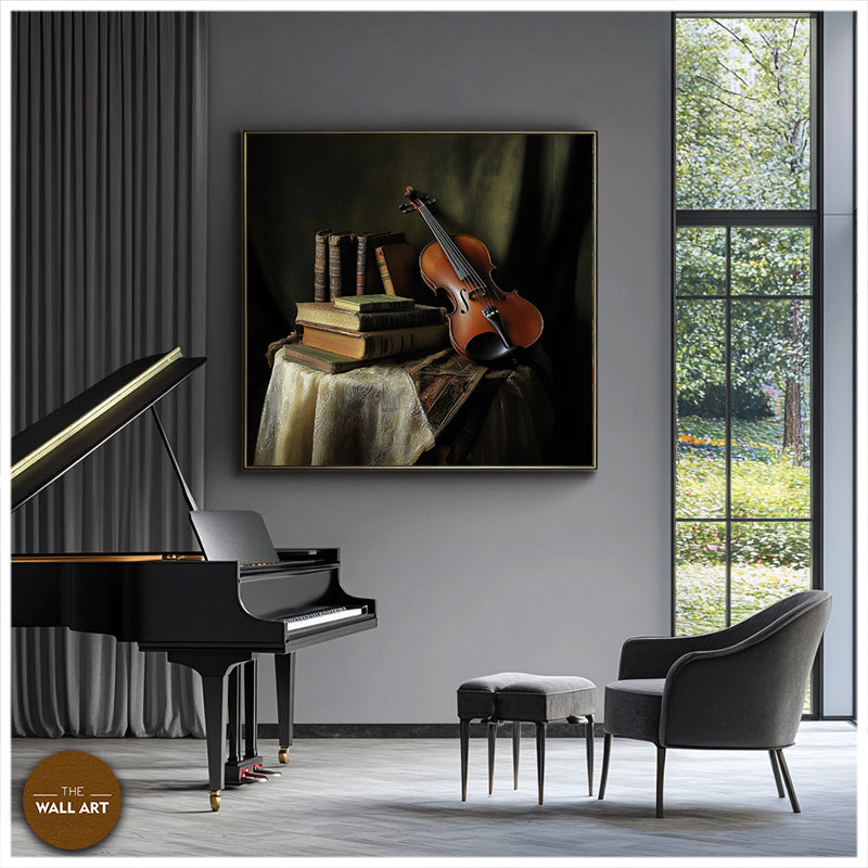 STILL LIFE OF VIOLIN AND BOOKS II