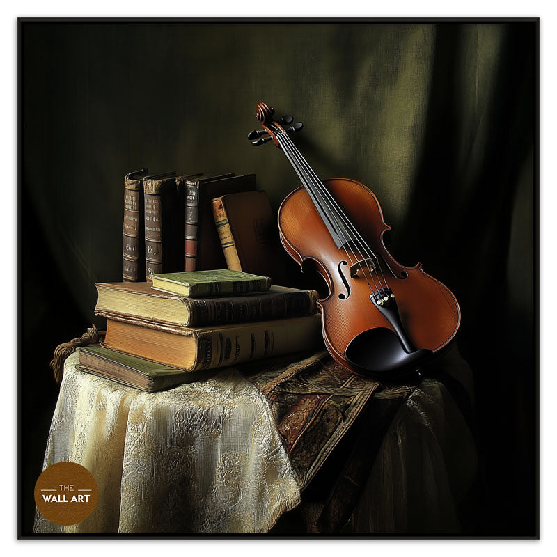 STILL LIFE OF VIOLIN AND BOOKS II