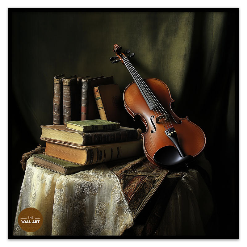 STILL LIFE OF VIOLIN AND BOOKS II