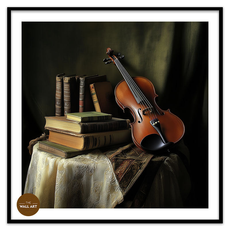 STILL LIFE OF VIOLIN AND BOOKS II