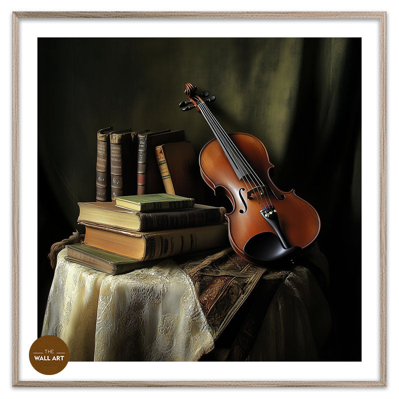 STILL LIFE OF VIOLIN AND BOOKS II