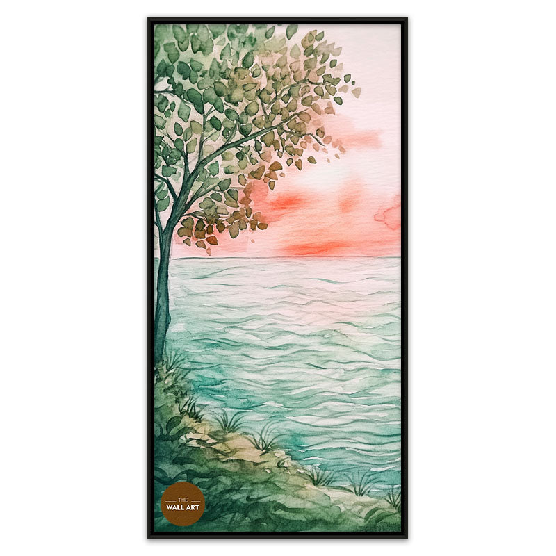 TREE ON RIVER BANK