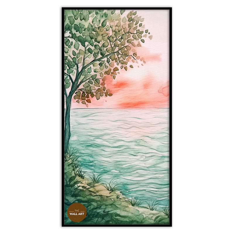 TREE ON RIVER BANK