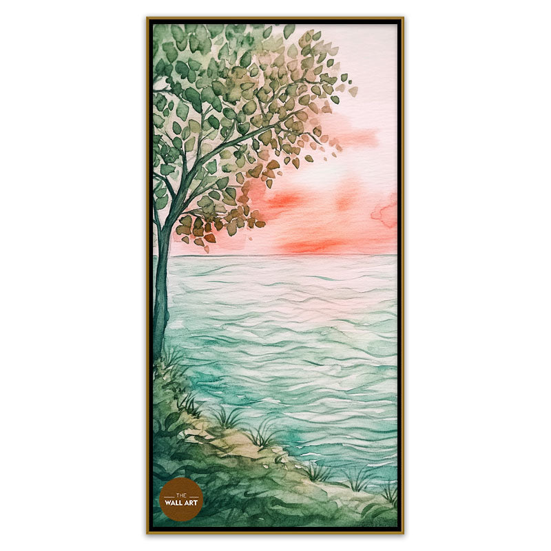 TREE ON RIVER BANK