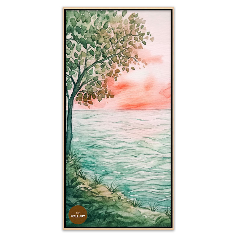 TREE ON RIVER BANK