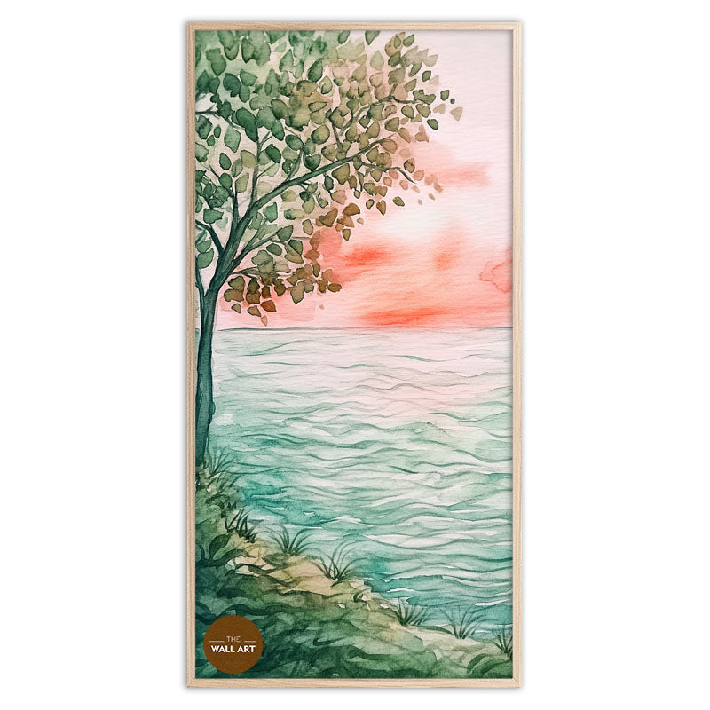 TREE ON RIVER BANK