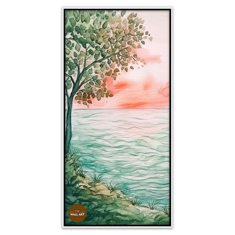 TREE ON RIVER BANK