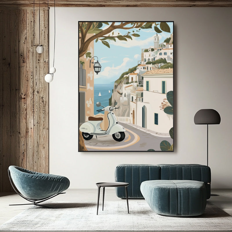 VESPA IN SEA VIEW I