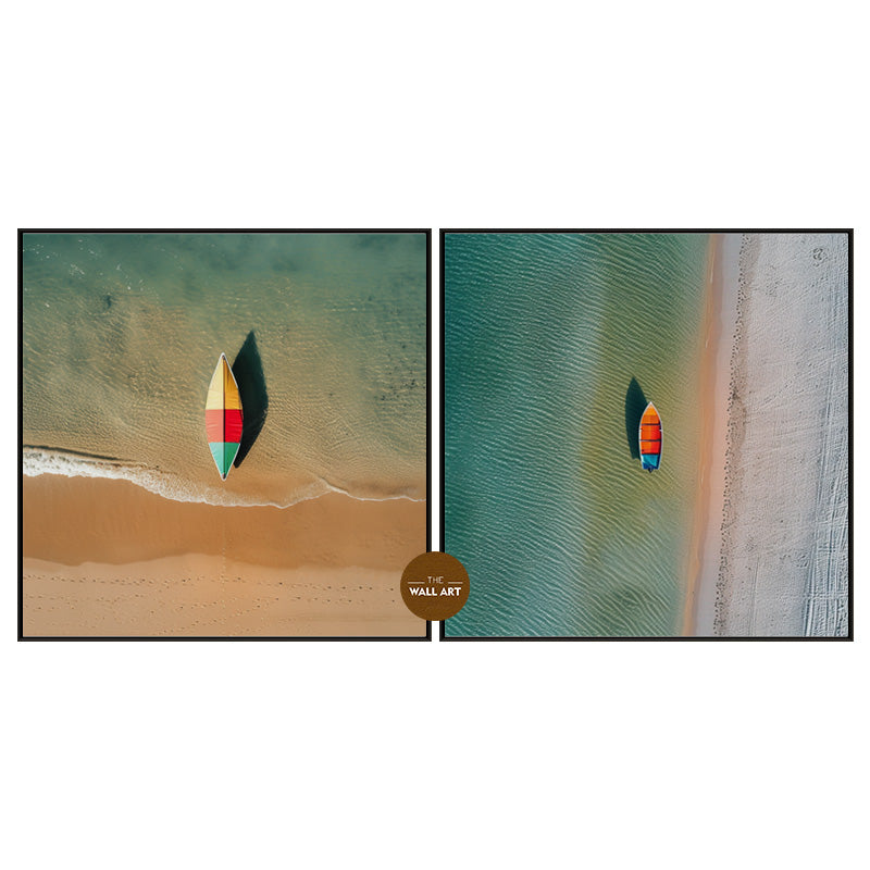 VIBRANT BOAT ON BEACH I_SETOF2_