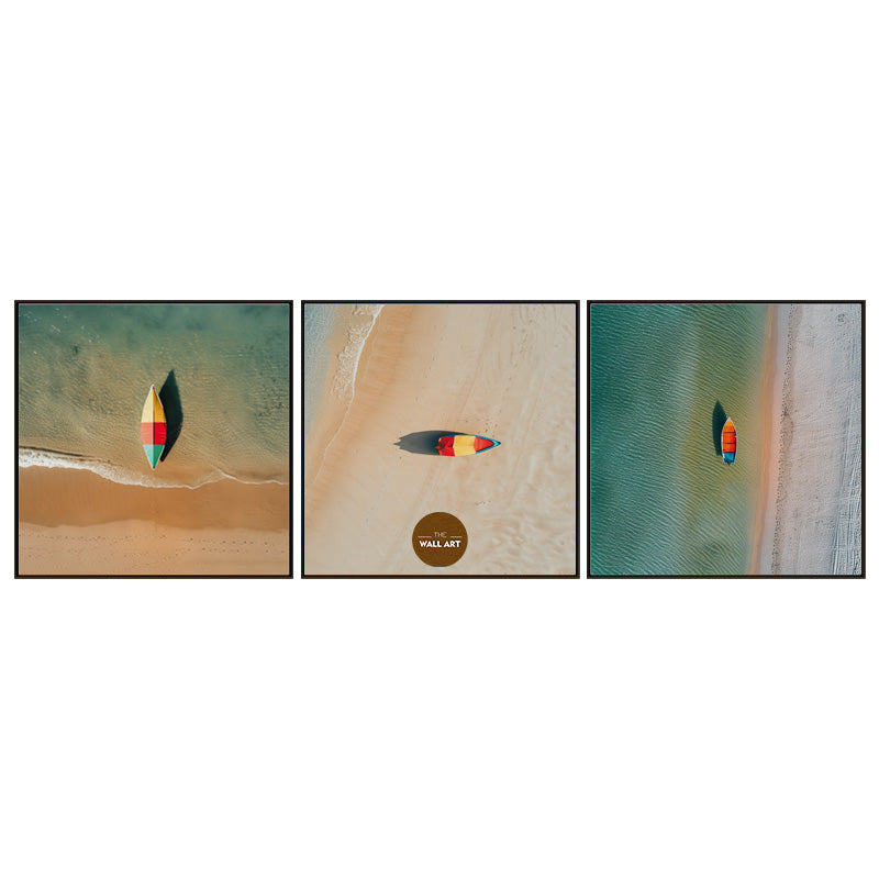 VIBRANT BOAT ON BEACH I_SETOF3_