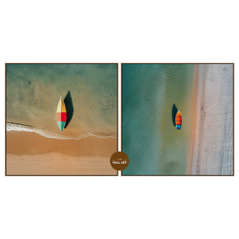 VIBRANT BOAT ON BEACH I_SETOF2_
