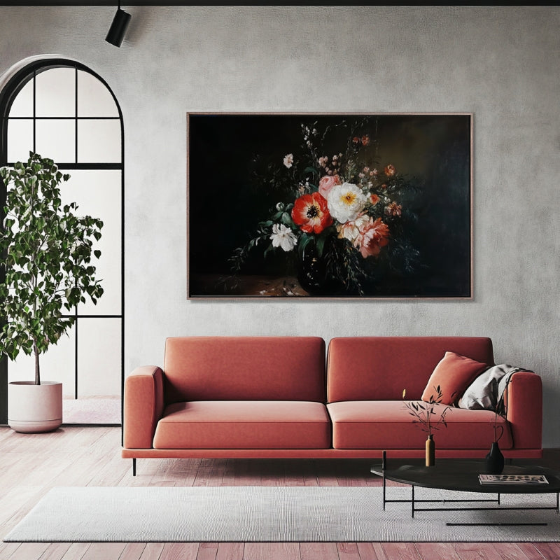 VINTAGE FLOWERS IN DARK II