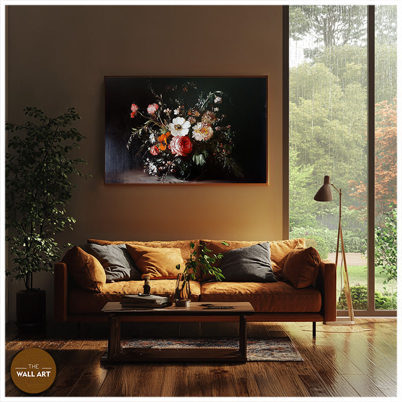 VINTAGE FLOWERS IN DARK I
