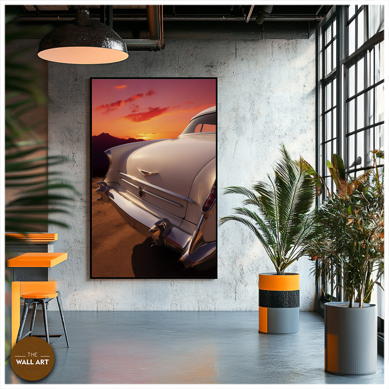 VINTAGE WHITE CAR