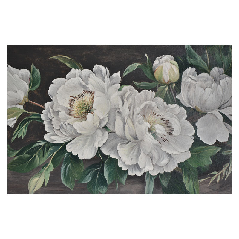 WHITE PEONIES IN GREEN SHADE I