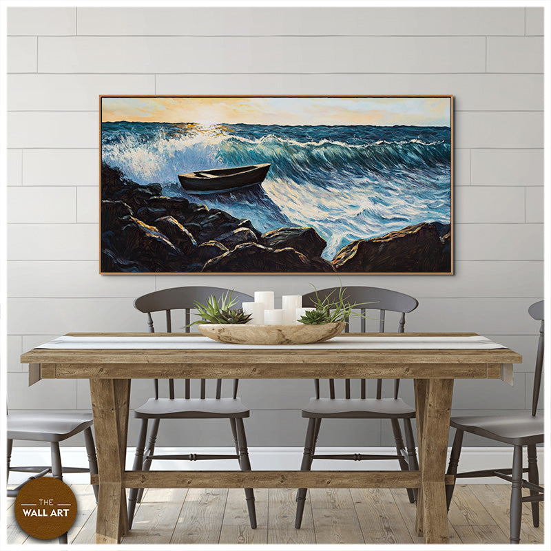 WOODEN BOAT ON SEA I