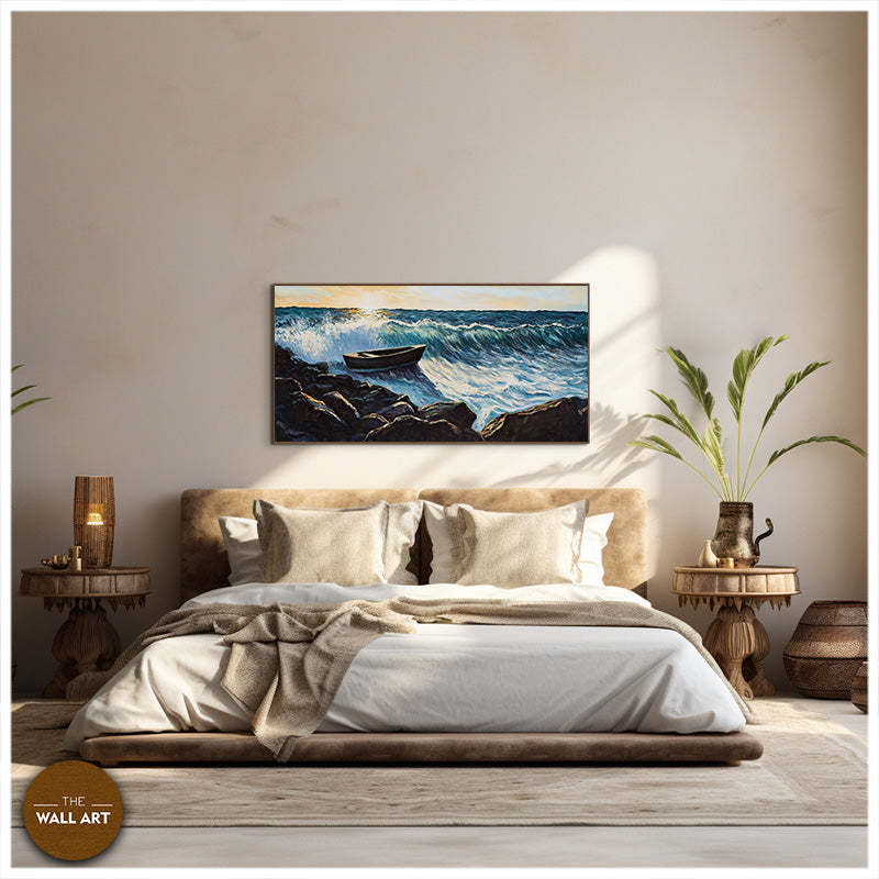 WOODEN BOAT ON SEA I