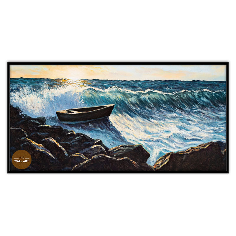 WOODEN BOAT ON SEA I