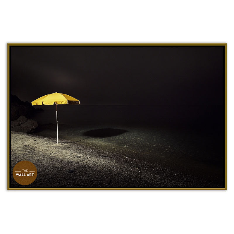YELLOW UMBRELLA ON BEACH II