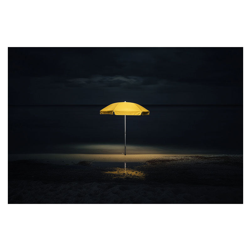 YELLOW UMBRELLA ON BEACH IV