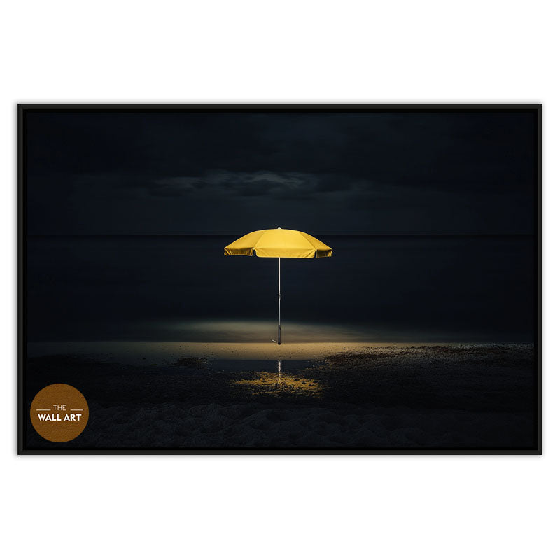 YELLOW UMBRELLA ON BEACH IV
