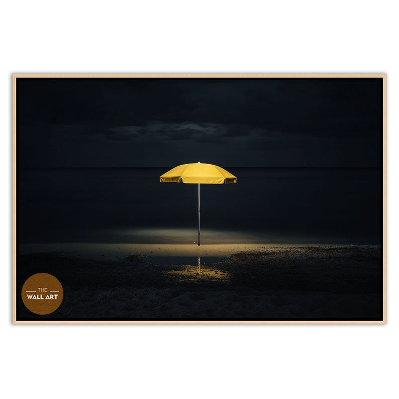 YELLOW UMBRELLA ON BEACH IV