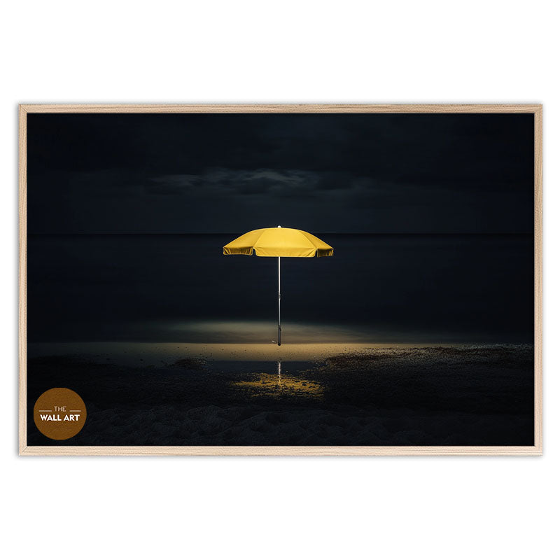 YELLOW UMBRELLA ON BEACH IV